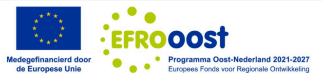 Medegefinancierd door de Europese Unie en EFRO Oost, Programma Oost-Nederland 2021–2027