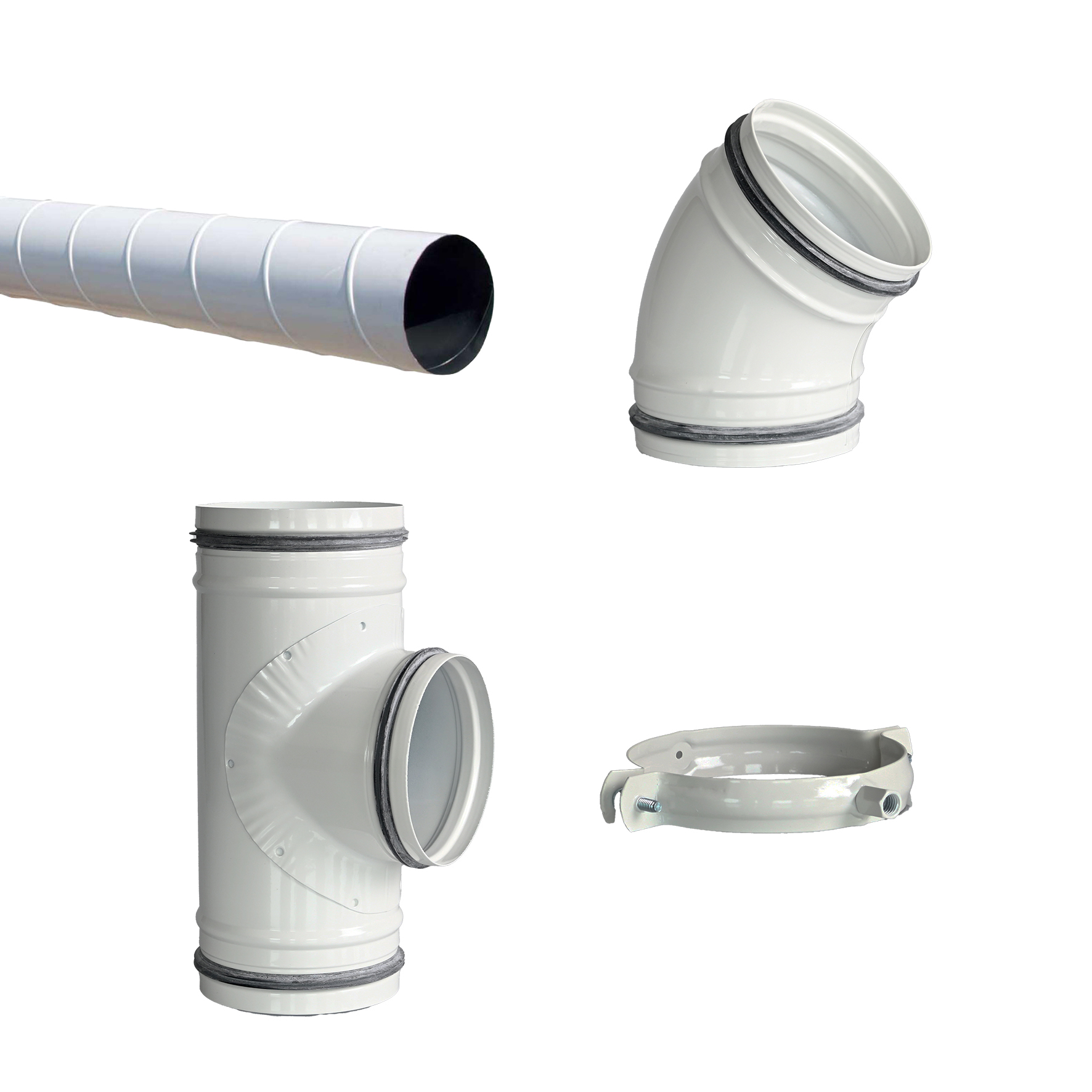 Ventilatiebuizen en hulpstukken PU gecoat